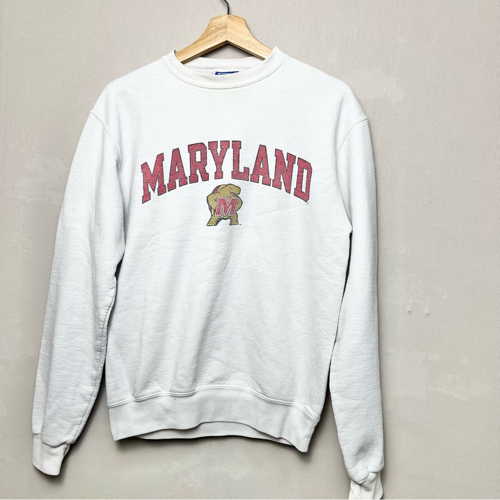 Vintage Champion Maryland spell out sweatshirt in white Size Small